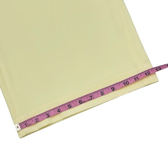 Ronny Kobo Stretch Twill Pleated Wide-Leg Slouchy Trousers Pants Large Yellow - Picture 6 of 16